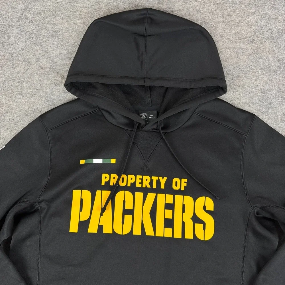 Nike Green Bay Packers NFL Sideline Performance Pullover Hoodie Mens Small S